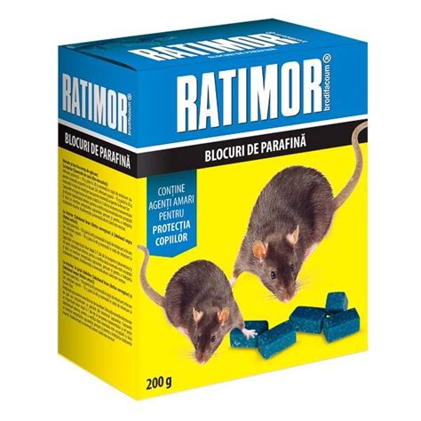 Ratimor Brodifacoum Wax Block 5 G 200 G 29 Ppm Albastru 13 60 RON