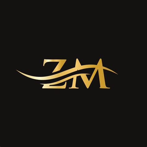 Zm Logo Design Vector Swoosh Letter Zm Logo Design 17208778 Vector Art