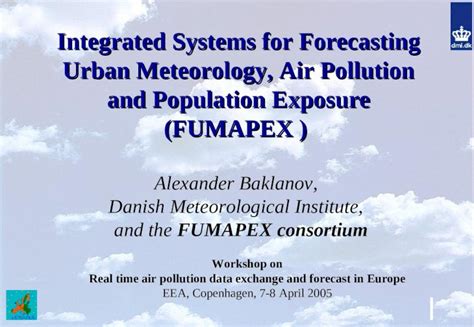 Ppt Integrated Systems For Forecasting Urban Meteorology Air