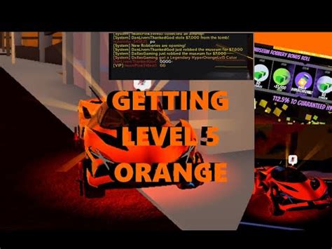 Getting Level Orange Hyperchrome In Jailbreak Youtube