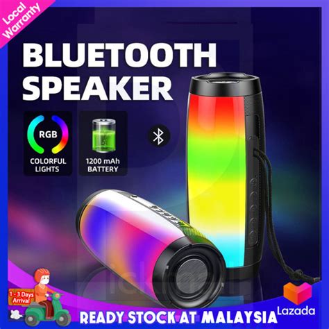 LED Bluetooth Speaker RGB Lights Multi Color Emitting Portable