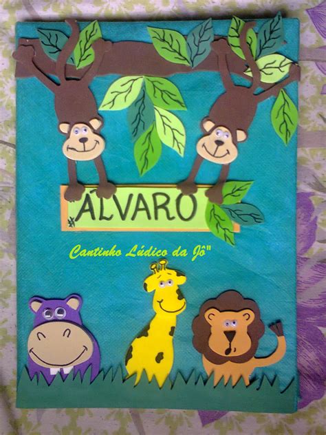 Cantinho LÚdico Da JÔ Cadernos Decorados Tema Safari