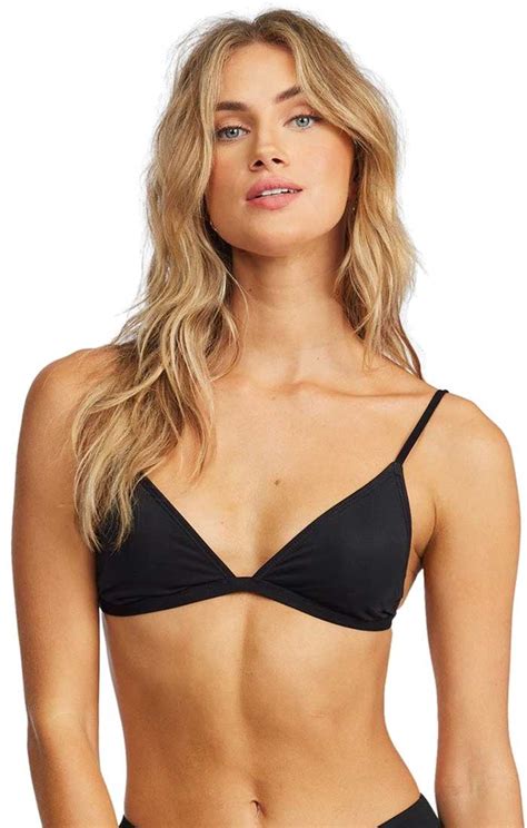 Billabong Sol Searcher Ceci Triangle Bikini Top Black Pebble