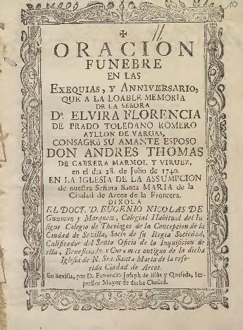 PDF Oracion Funebre En Las Exequias Y Anniuersario Que A La