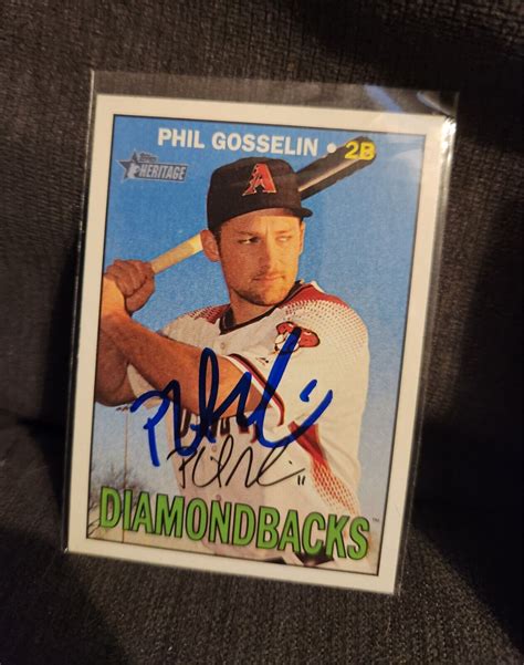 Phil Gosselin Autograph Signed Topps Heritage Arizona Diamondbacks