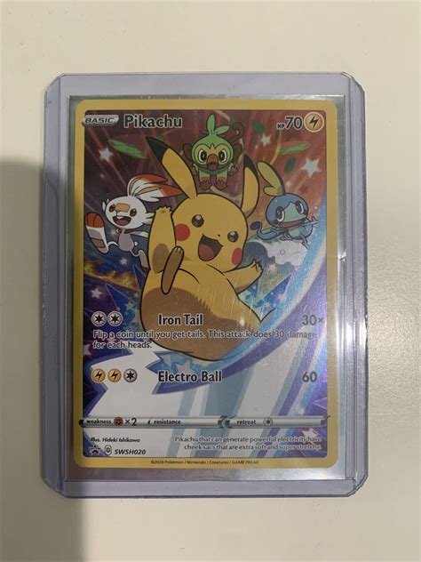 Mavin Holo Pikachu Full Art Promo Sword And Shield Swsh Nm