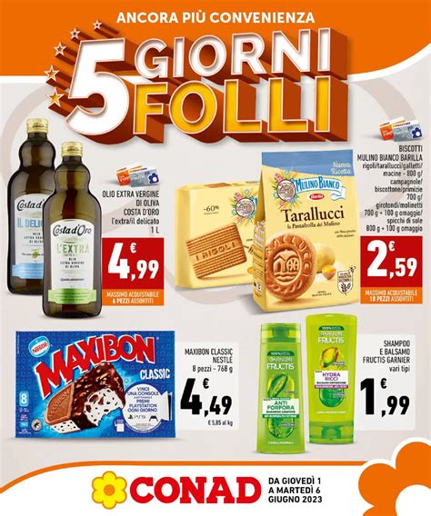 Volantino Conad 5 Giorni Folli Fino Al 6 06 Dal 1 06 2023