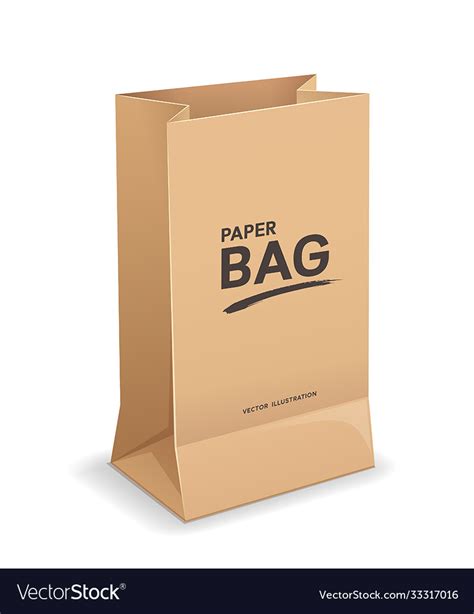 Brown bag paper template design background Vector Image