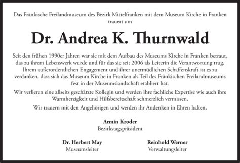 Traueranzeigen Von Andrea K Thurnwald Trauer Flz De