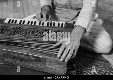 Harmonium An Indian Classical Musical Instrument Stock Photo Alamy