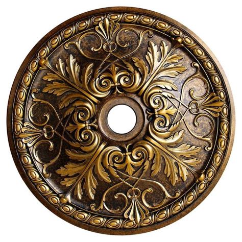 Fine Art Deco Golden Passion Bronze And Gold 32 5 8 In Polyurethane Hand Painted Ceiling