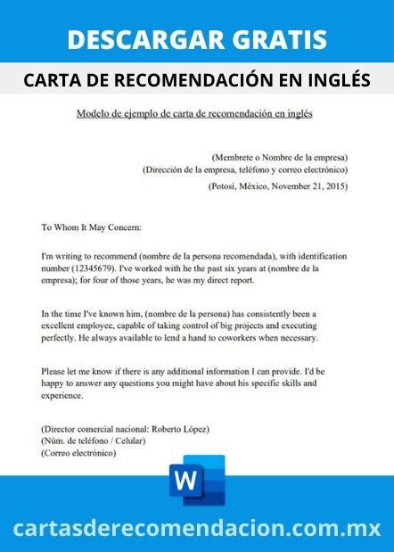 Cartas De Recomendacion En Word Imagui Hot Sex Picture