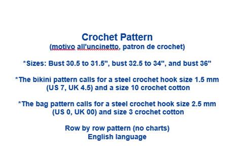 Crochet Pattern For Bikini And Bag PDF Vintage Crochet Etsy