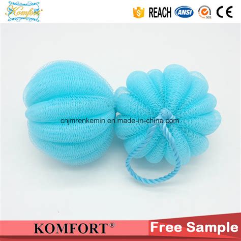 Gentle Skin And Body Care Soft Mesh Luffa Bath Shower Puff Ball Jm175g