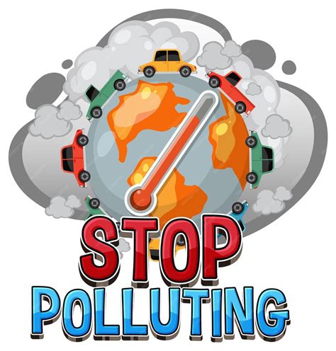 Premium Vector Stop Pollution Banner Vector Concept