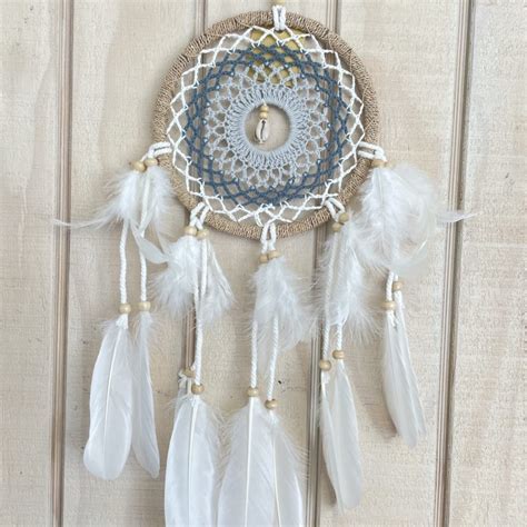 Dreamcatcher Macrame Boho Grey With Seashells Seashell Story Kaikoura