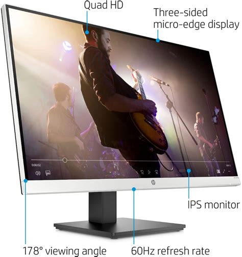 Hp Mq Ips Led Qhd Monitor Hdmi Vga Silver Black Mq Best Buy