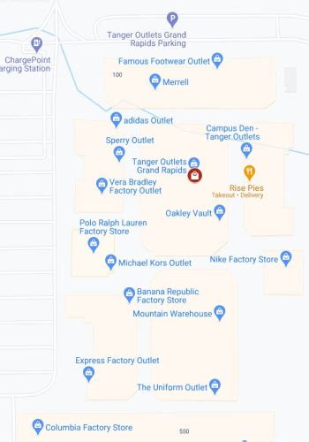 Tanger Outlet Grand Rapids Map Shari Demetria