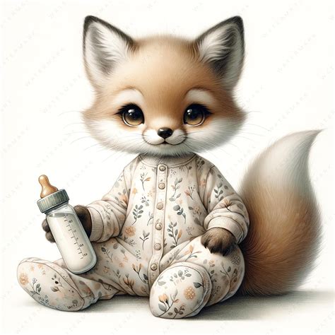 Baby Fox Clipart Clipart Bundle 10 Adorable Images Animal Art Crafts ...