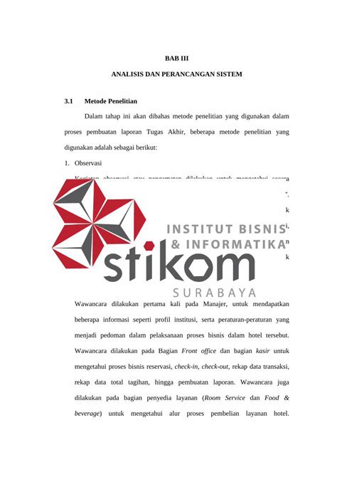 PDF BAB III ANALISIS DAN PERANCANGAN SISTEM 3 1 Metode Sir Stikom