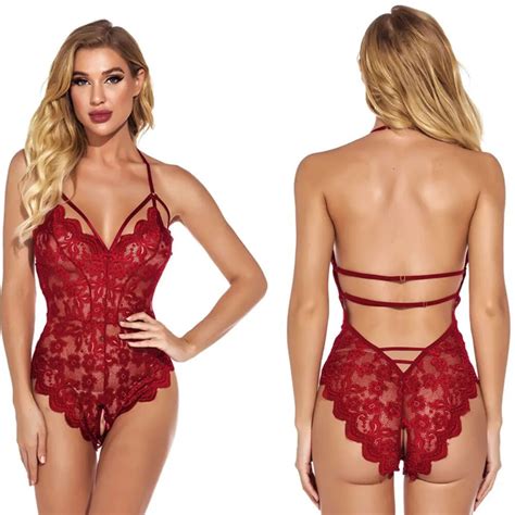 Lingerie Sexy Do Bodysuit Do La O Para Mulheres Babydoll Er Tico