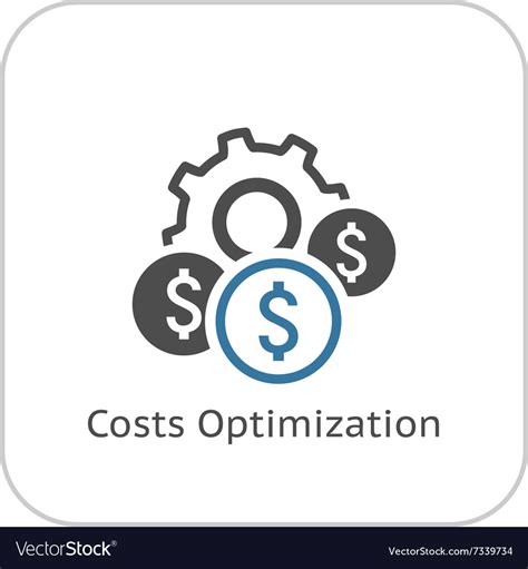 Costs Optimization Icon Flat Design Royalty Free Vector