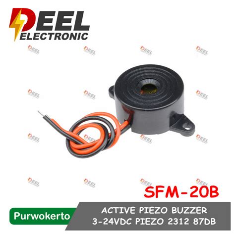 SFM 20B ACTIVE BUZZER PIEZO HIGH DECIBLE DC 3 24V CONTINUOUS SOUND