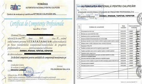 Certificate De Calificare Absolvire Competen E Profesionale Detalii