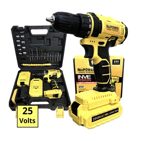 Neo Power Germany Technology 25v Cordless Drill Machine With Two