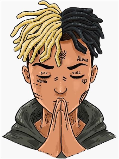 Xxxtentation Draw Cartoon Rip Legend Rap Sticker For Sale By