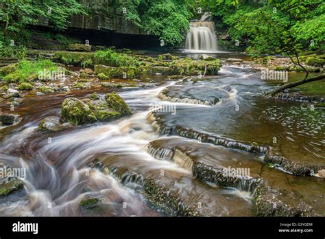 West Burton Waterfall In Bishopdale In The Yorkshire Dales National