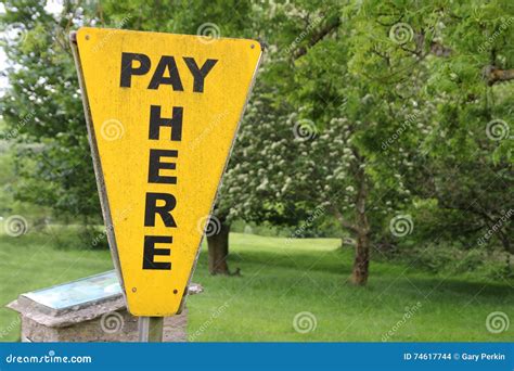 Pay Here Sign Stock Photo Image Of Signboard Demand 74617744