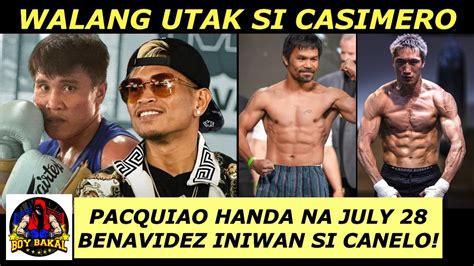 Casimero MAHINA Ang UTAK At Boy Fitness Pacquiao Handa Na Canelo Vs