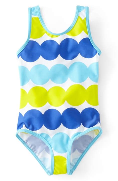 Print Suit By Mini Boden Geometric One Piece Bathing Suits For Girls