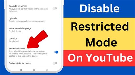 How To Disable Restricted Mode On Youtube Youtube