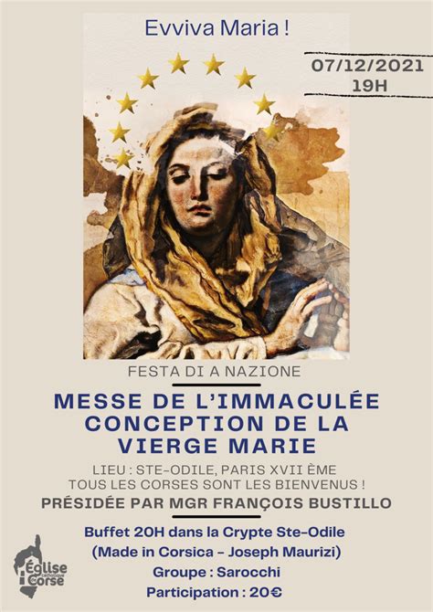 Messe de lImmaculée conception présidée par Mgr François Bustillo