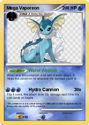 Pokémon Mega Vaporeon 1 1 Water Absorb My Pokemon Card