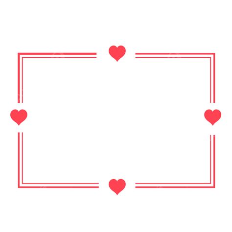 Square Border Design Vector Hd Png Images Love Square Border Love Border Love Red Png Image