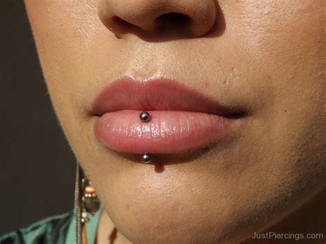 Nice Looking Vertical Labret Piercing