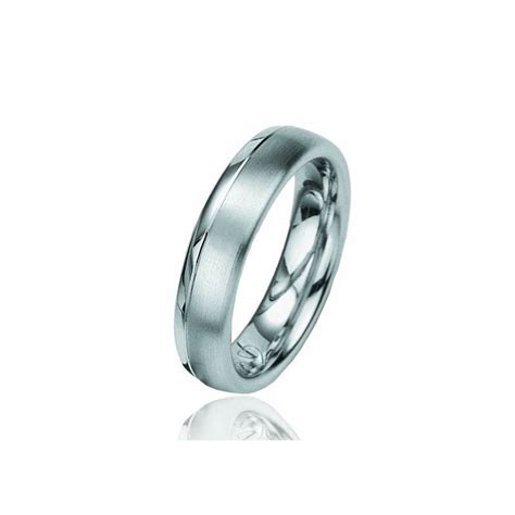 Bague Alliance Breuning En Argent Pour Homme Gaia