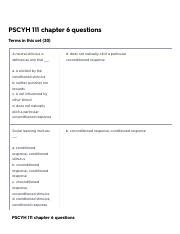 PSCYH 111 Chapter 6 Questions Flashcards Quizlet Pdf PSCYH 111