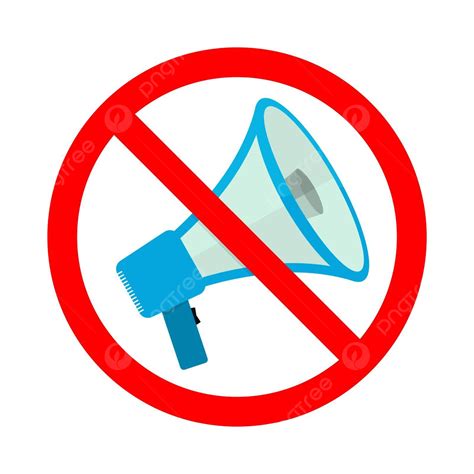 No Megaphone Icon No Noise Concept Illustration Design Vector Vector