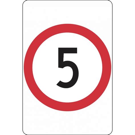 Regulatory 5km Speed Sign