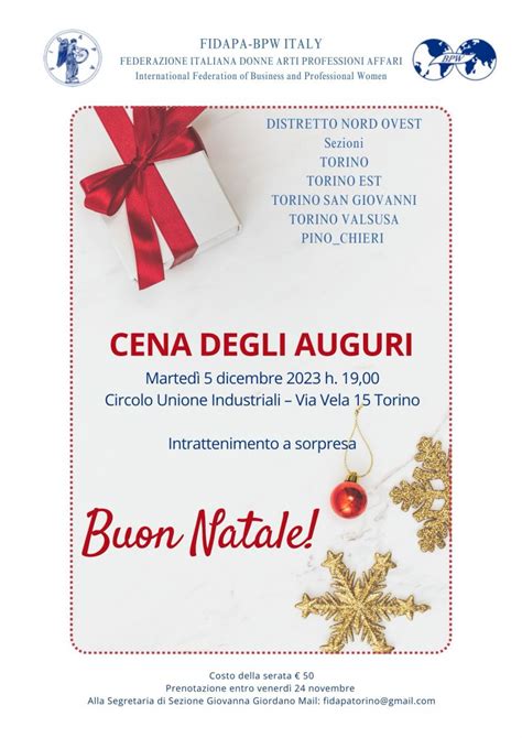 Dicembre Cena Degli Auguri Di Natale Fidapa Distretto Nord