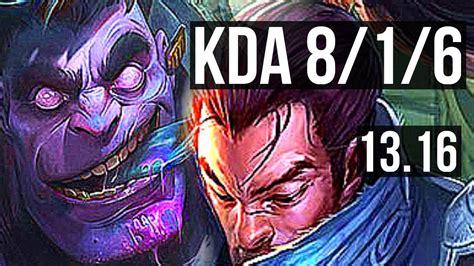 Dr Mundo Vs Yasuo Top 8 1 6 Rank 9 Mundo Legendary 400 Games