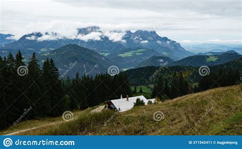 Mountain View At The Rossfeld Panorama Road In The Bavarian Alps In