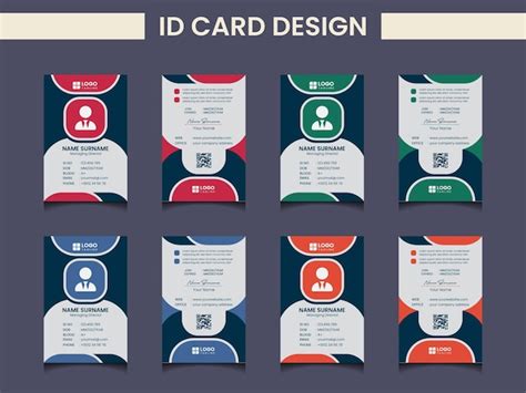 Premium Vector Creative Modern Id Card Design Template