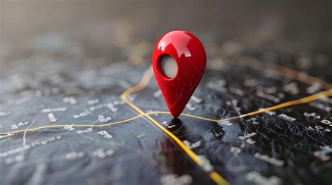 Premium Photo Red Map Pin Pointing To Location On Digital Map