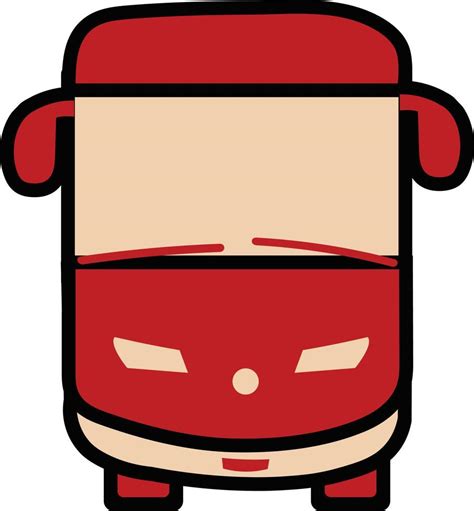 Cute Red Bus Cartoon Character 22603152 Vector Art at Vecteezy