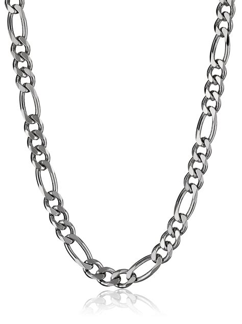 Amazon Collection Men S Sterling Silver Italian Solid Figaro Link Chain